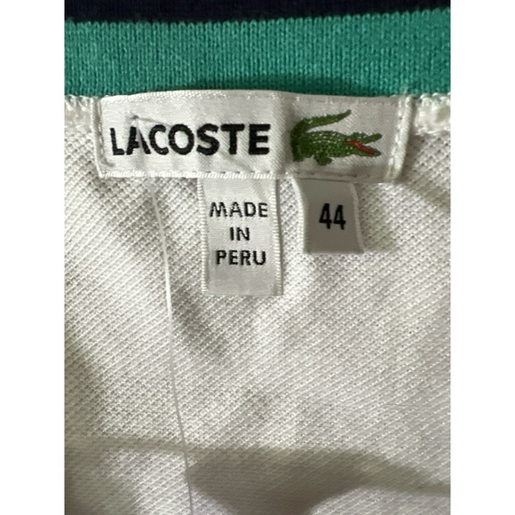 Lacoste White Top with Green Accents nwt - Picture 2 of 3